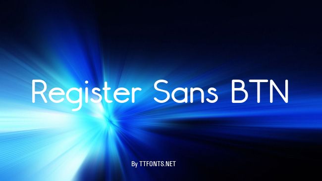 Register Sans BTN example